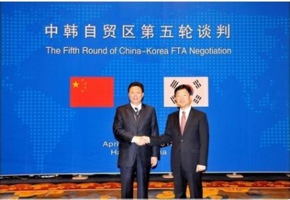 中韓簽署自貿(mào)協(xié)定 一起見證中國的偉大